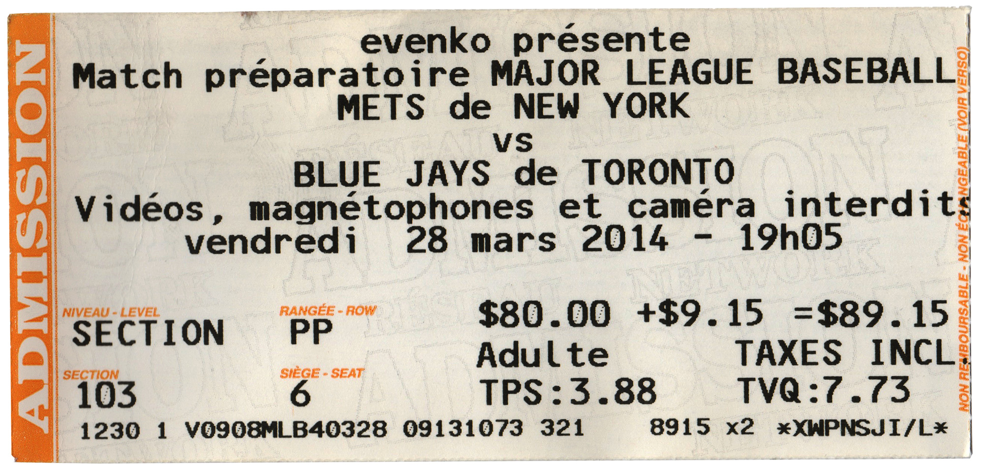 New York Mets 4 – Toronto Blue Jays 5