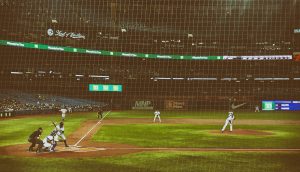 On March 29th, 2019, the Toronto Blue Jays beat the Detroit Tigers 6-0 at the Rogers Centre in Toronto, ON. Runners at the Corners baseball.